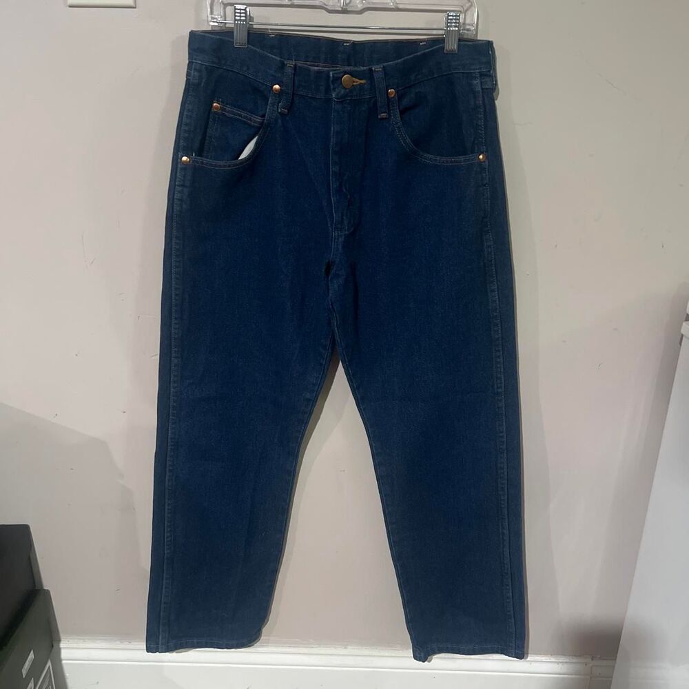 Wrangler Men's Blue and Navy Jeans